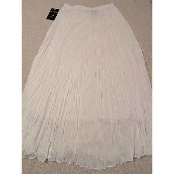 NWT Zac And Rachel White Maxi Skirt Boho Flowy Size S - Picture 8 of 8